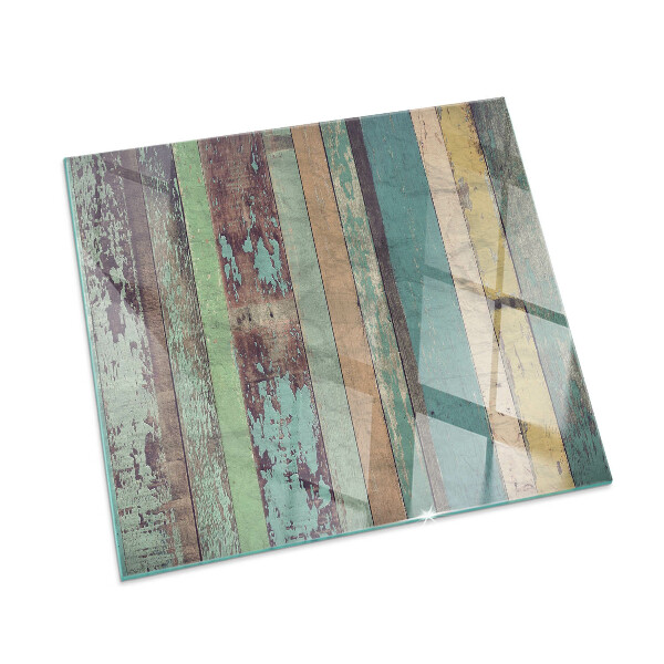 Kvadratisk glasskiva under kamin Plankor i olika nyanser