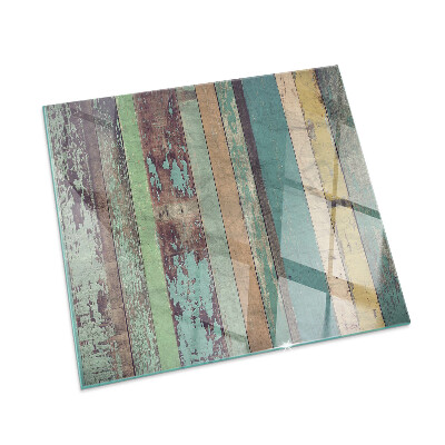 Kvadratisk glasskiva under kamin Plankor i olika nyanser