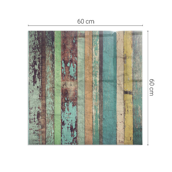 Kvadratisk glasskiva under kamin Plankor i olika nyanser