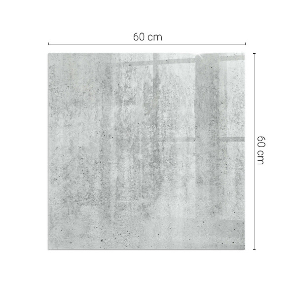Kvadratisk glasskiva under braskamin Rå betongstruktur