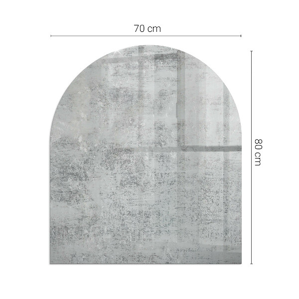 Halvoval glasskiva framför öppen spis Abstrakt bakgrundstextur