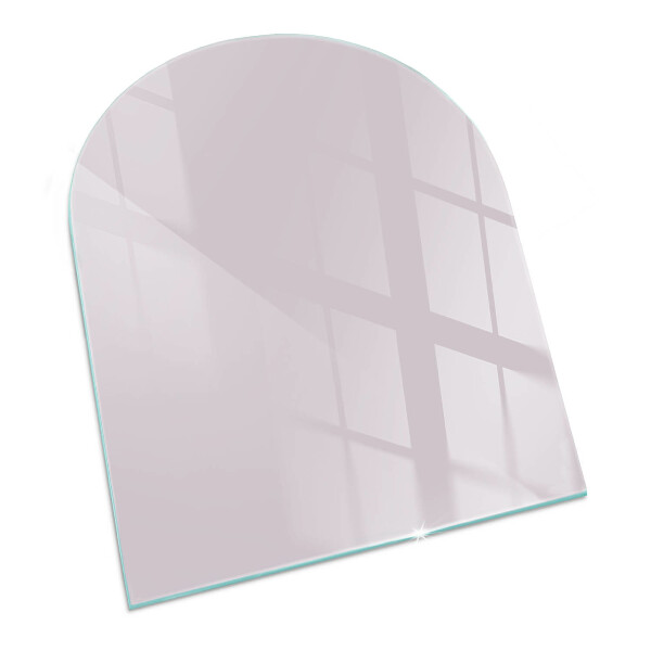 Halvoval glasskiva för öppen spis Färg Ljuslila