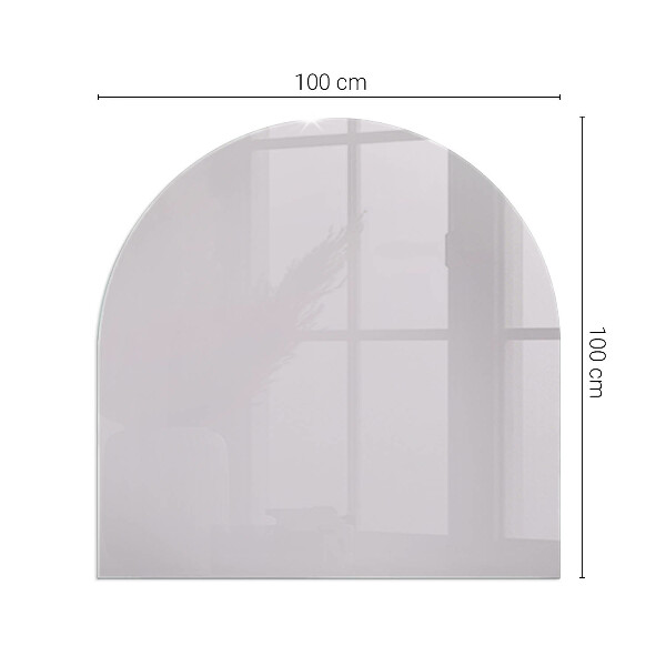 Halvoval glasskiva för öppen spis Färg Ljuslila