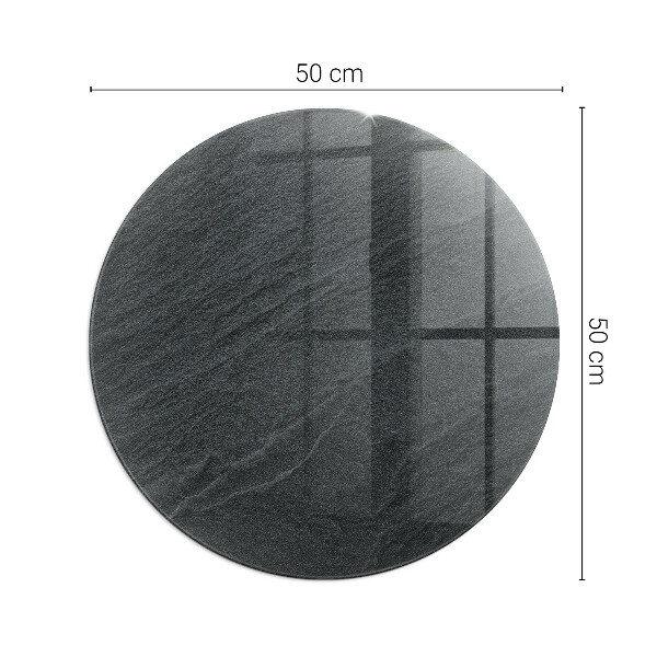 Runda glasskiva för öppen spis Naturlig stenstruktur