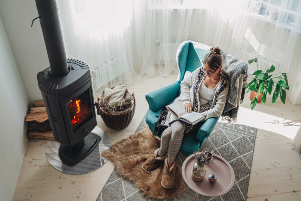 Runda glasskiva för öppen spis Vågor av mjuka linjer