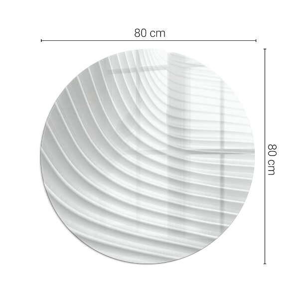 Runda glasskiva för öppen spis Vågor av mjuka linjer