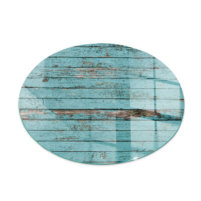 Runda glasskiva för öppen spis Rustika plankor