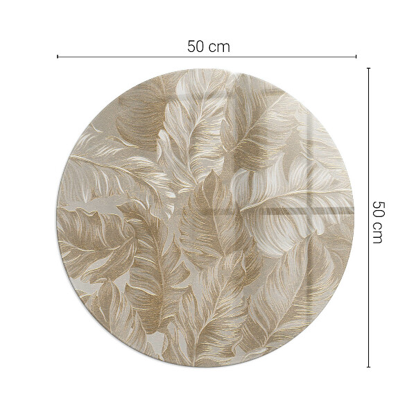 Runda golvskydd till eldstäder Löv i subtila mönster