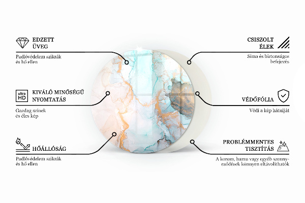 Runda golvskydd till eldstäder Löv i subtila mönster