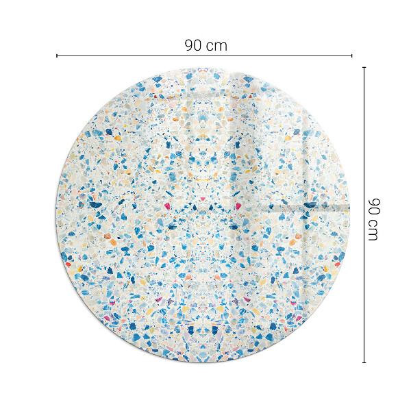 Runda glasskiva för öppen spis Abstrakt strukturmönster
