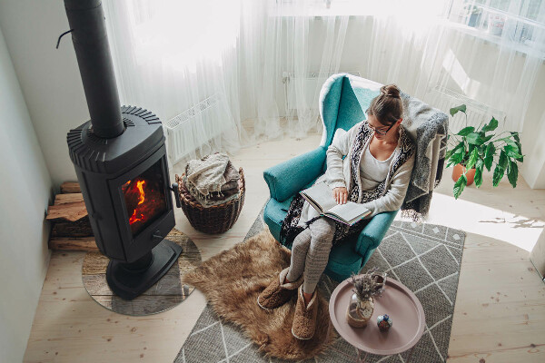 Runda glasskiva för öppen spis Naturliga träplankor