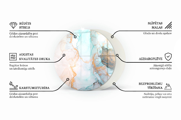 Runda glasskiva för öppen spis Naturliga träplankor