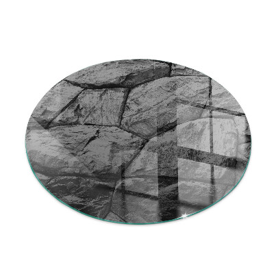 Runda golvskydd till eldstäder Naturligt stenmönster