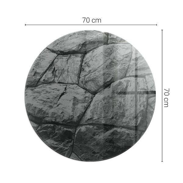 Runda golvskydd till eldstäder Naturligt stenmönster