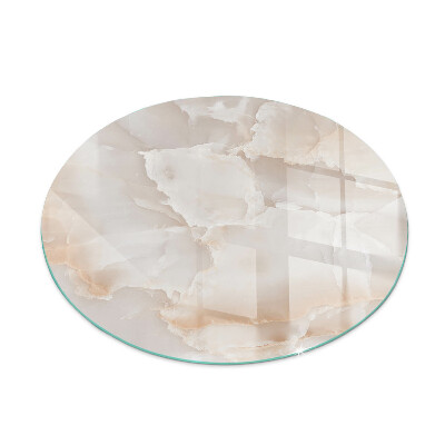 Runda glasskiva för öppen spis Naturligt stenmönster