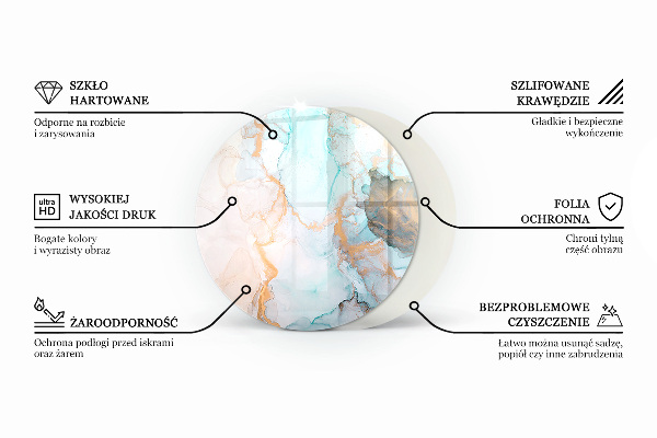 Runda golvskydd till eldstäder Färg Gråbrun