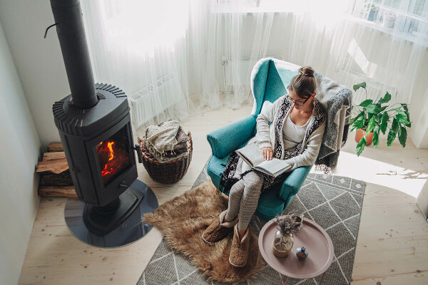 Runda glasskiva för öppen spis Färg Mörkblå