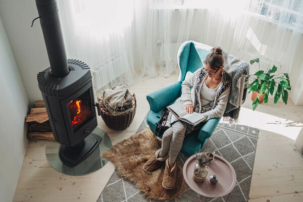 Runda golvskydd till eldstäder Färg Grågrön