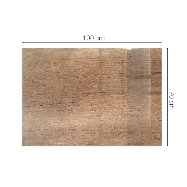 Rektangulär glasskiva framför öppen spis Naturligt trämönster