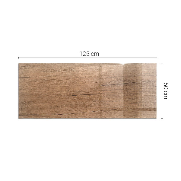 Rektangulär glasskiva framför öppen spis Naturligt trämönster