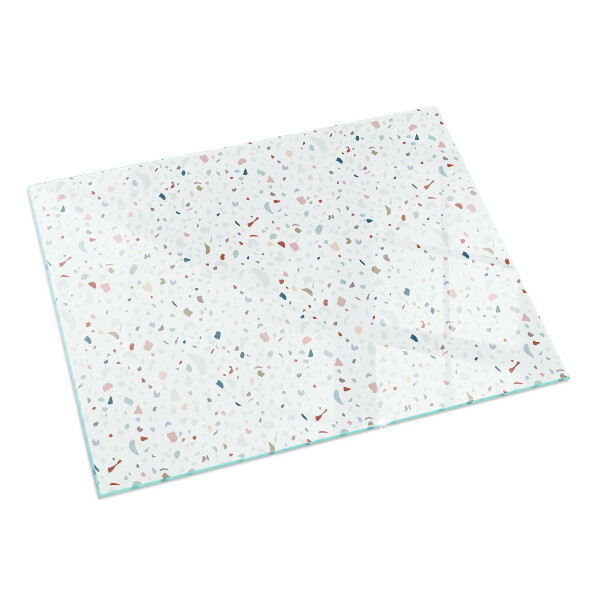 Rektangulär glasskiva framför öppen spis Mönster med små former