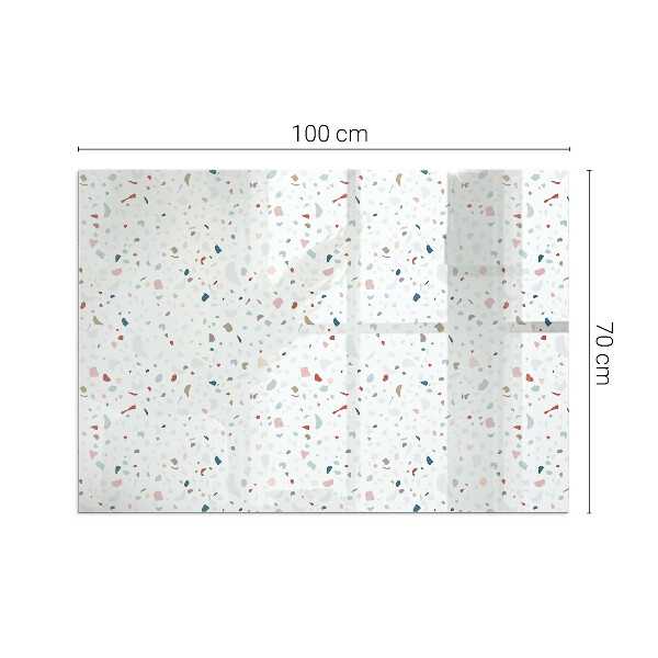 Rektangulär glasskiva framför öppen spis Mönster med små former