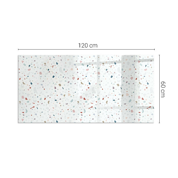 Rektangulär glasskiva framför öppen spis Mönster med små former