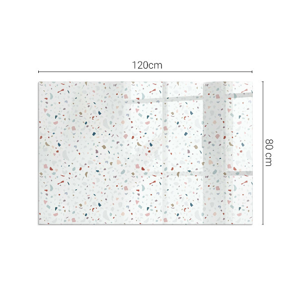 Rektangulär glasskiva framför öppen spis Mönster med små former