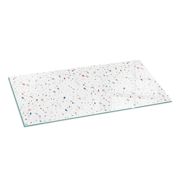 Rektangulär glasskiva framför öppen spis Mönster med små former