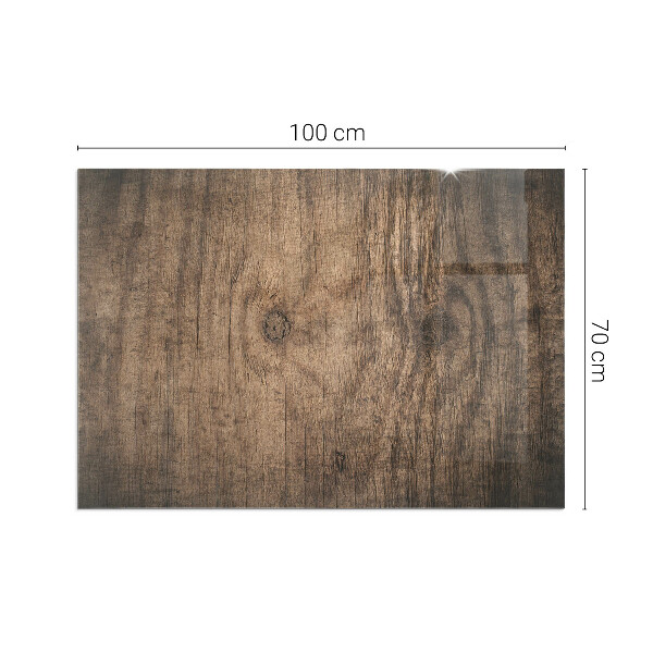 Rektangulär glasskiva under braskamin Naturligt trämönster