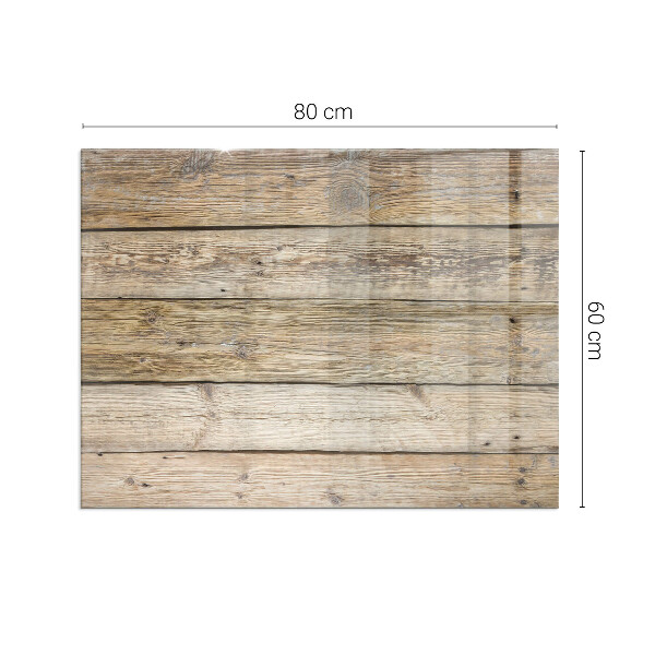 Rektangulär glasskiva under kamin Träplankor i mönster