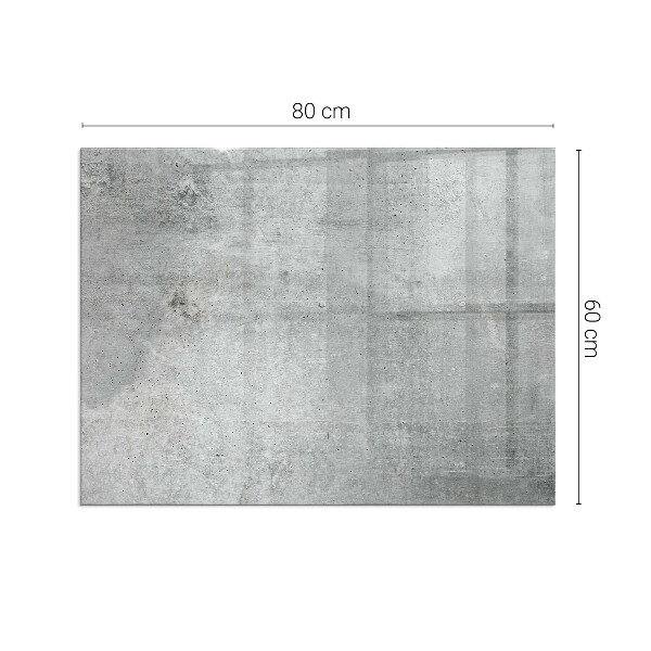 Rektangulär glasskiva framför öppen spis Textur av rå betong