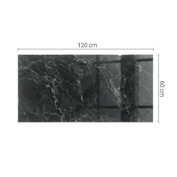 Rektangulär glasskiva under braskamin Elegant marmormönster