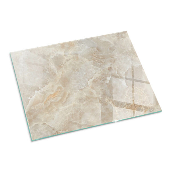 Rektangulär glasskiva framför öppen spis Naturligt stenmönster