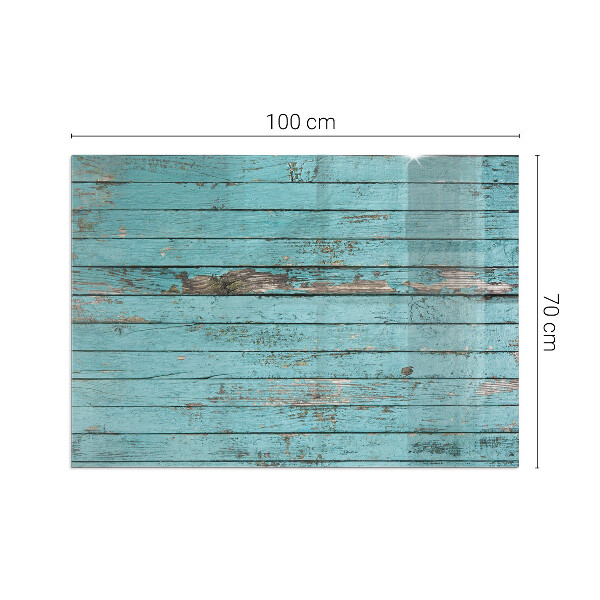 Rektangulär glasskiva framför öppen spis Rustika plankor