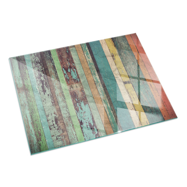 Rektangulär glasskiva under kamin Plankor i olika nyanser