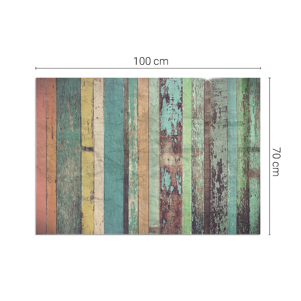 Rektangulär glasskiva under kamin Plankor i olika nyanser