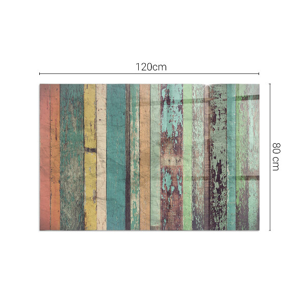 Rektangulär glasskiva under kamin Plankor i olika nyanser