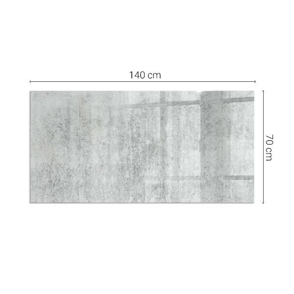 Rektangulär glasskiva under braskamin Rå betongstruktur