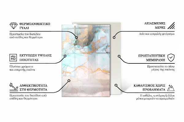 Rektangulär glasskiva framför öppen spis Geometri med trä
