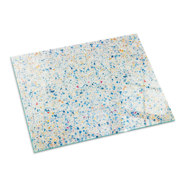 Rektangulär glasskiva framför öppen spis Abstrakt strukturmönster