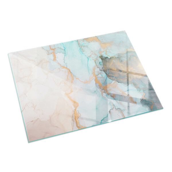 Rektangulär glasskiva under braskamin Abstrakt flytande mönster