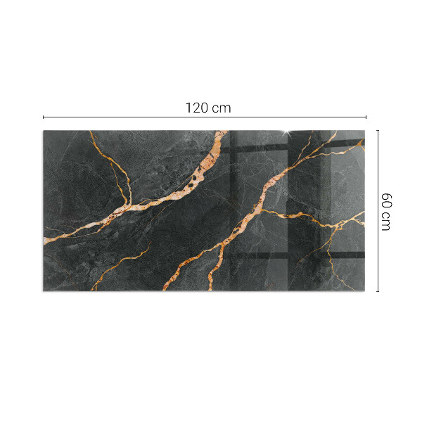 Rektangulär glasskiva under braskamin Elegant marmor med ådringar