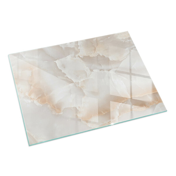 Rektangulär glasskiva framför öppen spis Naturligt stenmönster