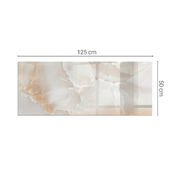 Rektangulär glasskiva framför öppen spis Naturligt stenmönster