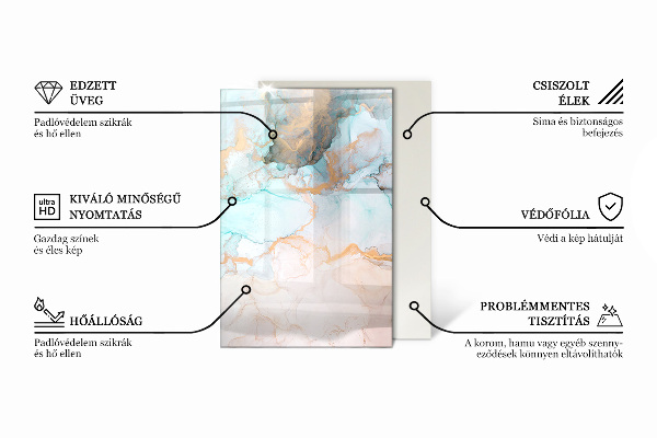Rektangulär glasskiva under braskamin Färg Ljuslila