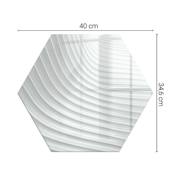 Sexhörning glasskiva för öppen spis Vågor av mjuka linjer
