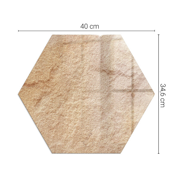 Sexhörning glasskiva för öppen spis Struktur av natursten