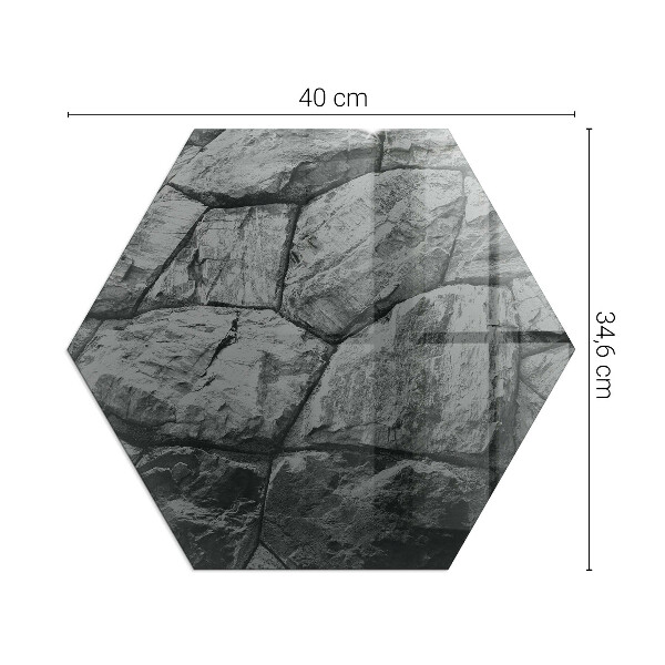 Sexhörning golvskydd till eldstäder Naturligt stenmönster